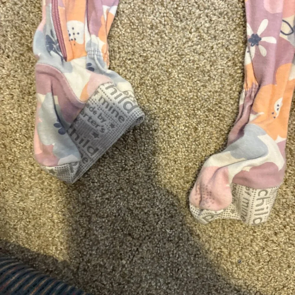 Carter's Girls 4T Pink Footed Sleeper x2 Pink - Picture 5 of 7